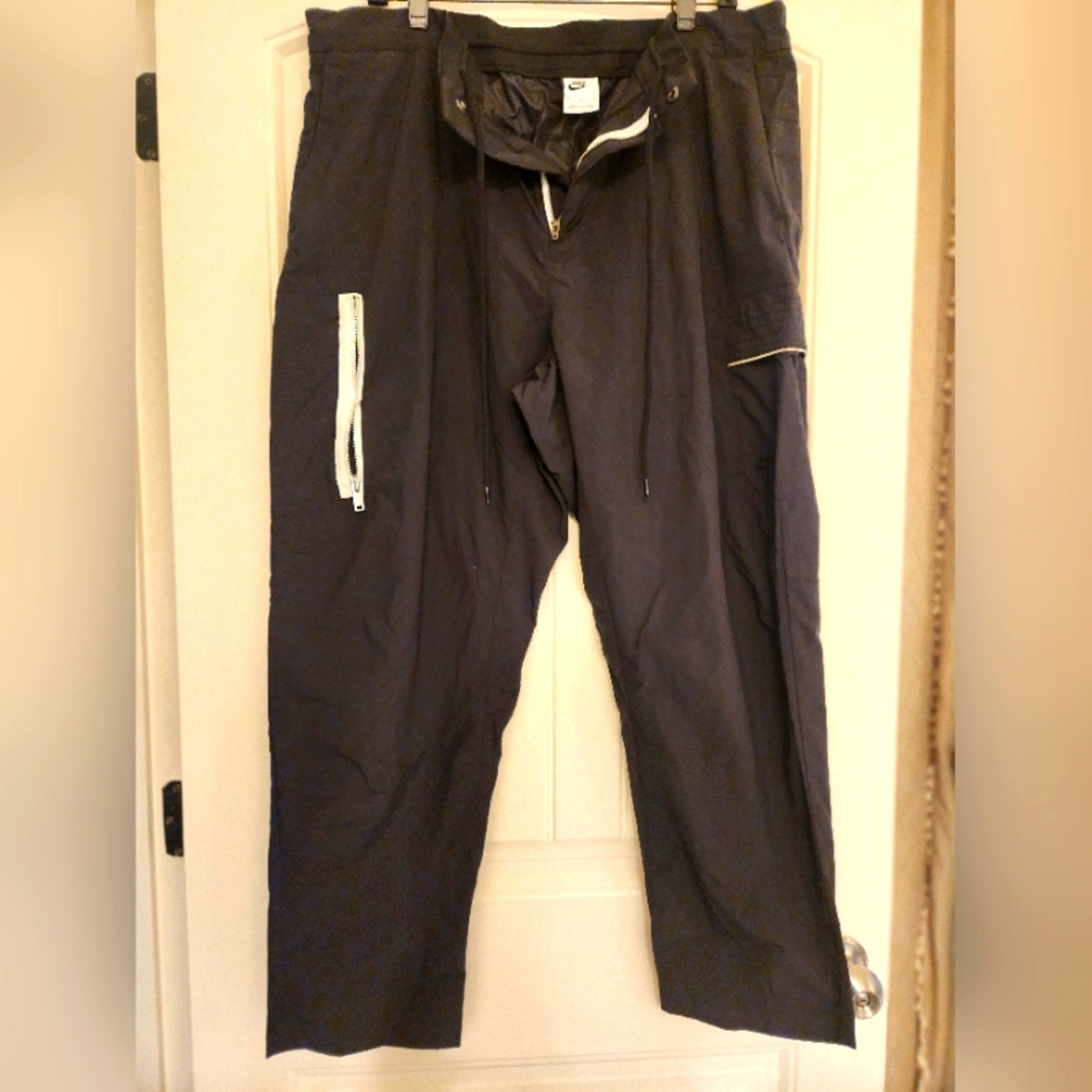 Mens black nylon Nike pants